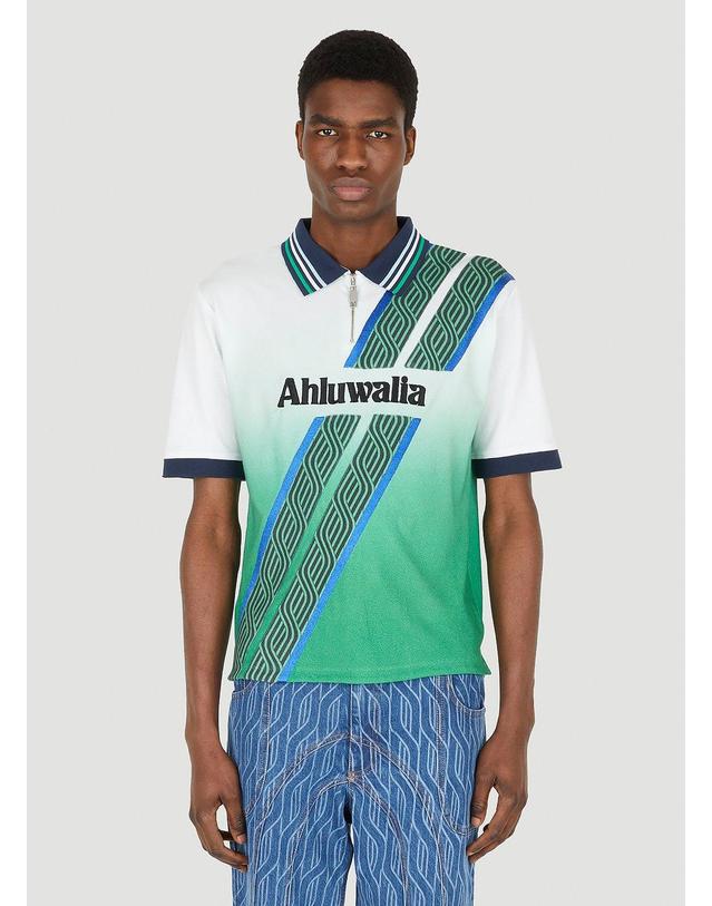 알루와리아 [해외직구] 22 S/S AHLUWALIA 쇼츠 슬리브 풋볼 폴로 MSS22AHL17 POLO SHIRT PIQUE B0110823487 착용컷