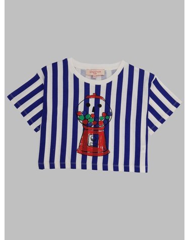 [해외직구] 23 S/S 위켄드하우스 키즈 GUM 스트라이프 크롭 티셔츠 (KIDS 상품) 739K_WHITE B0042150251