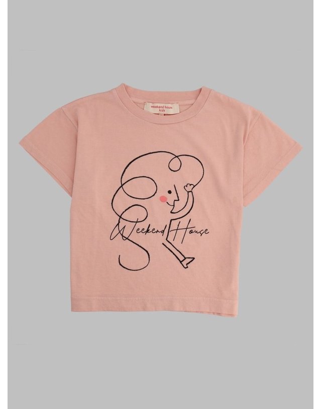 위켄드하우스 키즈 [해외직구] 23 S/S 위켄드하우스 키즈 위켄드 KID 티셔츠 (KIDS 상품) 728K_SOFTPINK B0042150245 착용컷