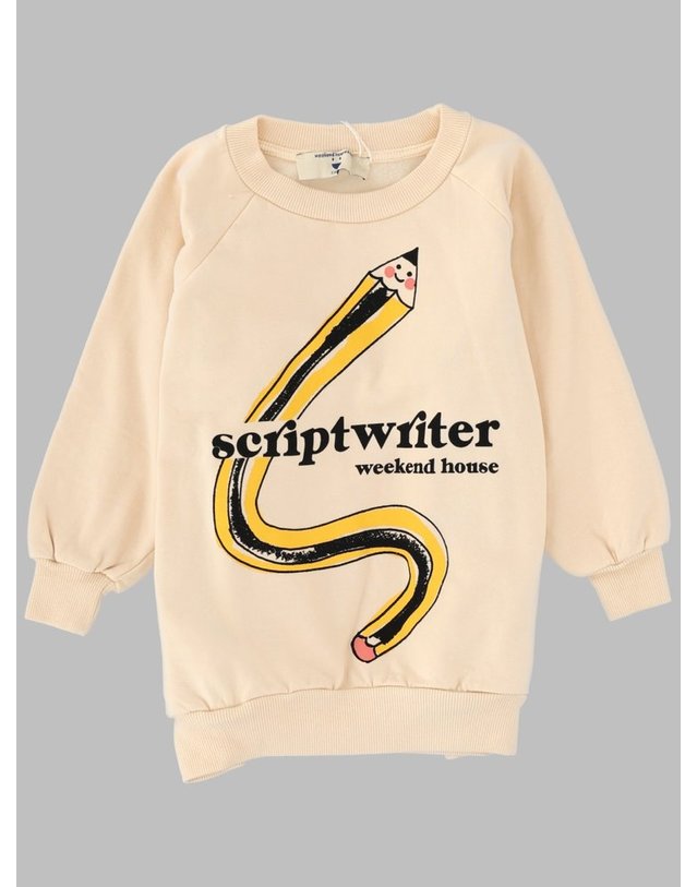 위켄드하우스 키즈 [해외직구] 23 F/W 위켄드하우스 키즈 SCRIPWRITER SWEATSHIRTWITH 포켓 (KIDS 상품) 855B_BROWN B0042189210 착용컷