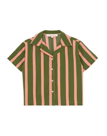 [해외직구] 23 S/S 위켄드하우스 키즈 스트라이프 셔츠 (KIDS 상품) 700K_GREENPINK B0041541137