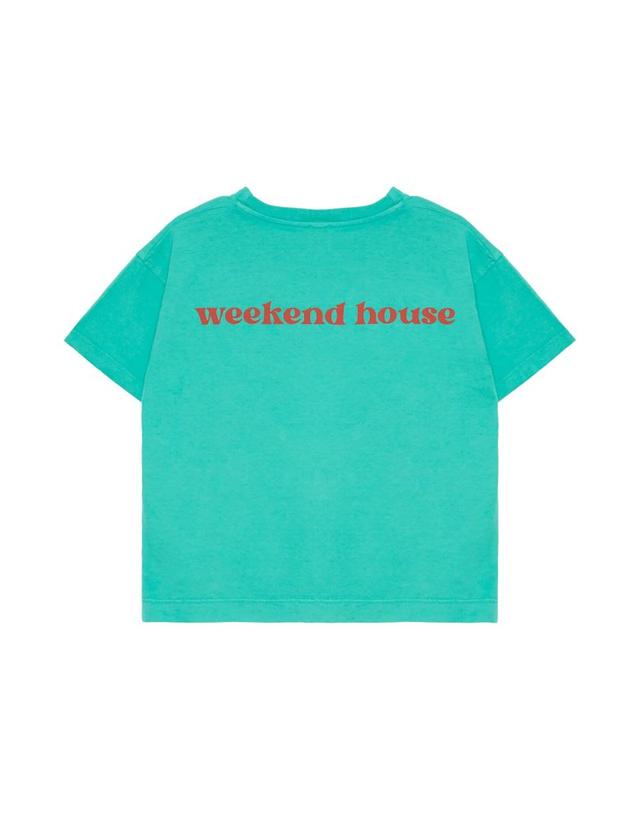 위켄드하우스 키즈 [해외직구] 23 S/S 위켄드하우스 키즈 PARCHIS 티셔츠 (KIDS 상품) 720K_SOFTGREEN B0041497705 착용컷
