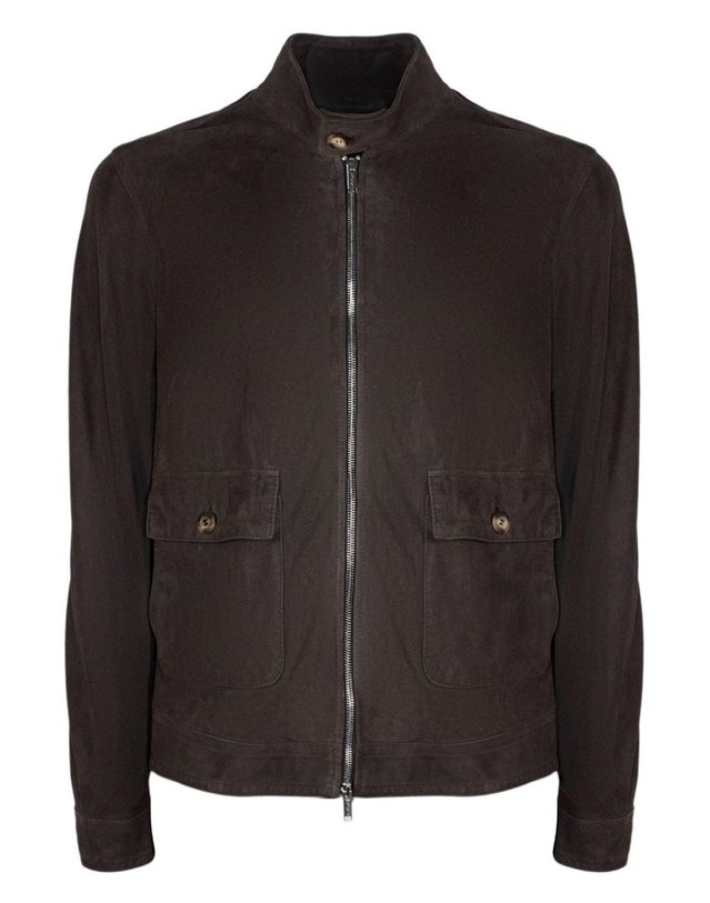 볼파리 [해외직구] 볼파리 브라운 스웨이드 PLUTONE 자켓 PLUTONEQTMORO B0301915842 착용컷