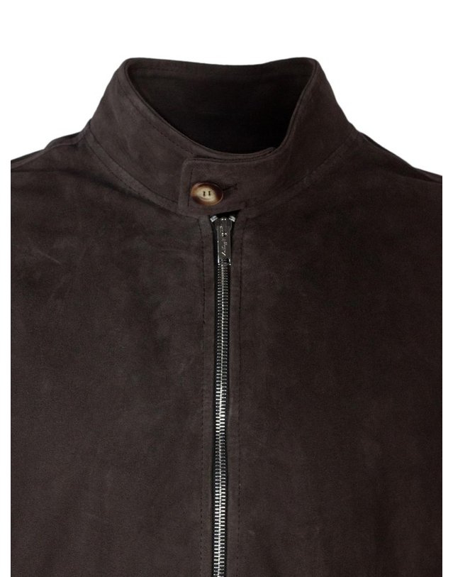 볼파리 [해외직구] 볼파리 브라운 스웨이드 PLUTONE 자켓 PLUTONEQTMORO B0301915842 착용컷