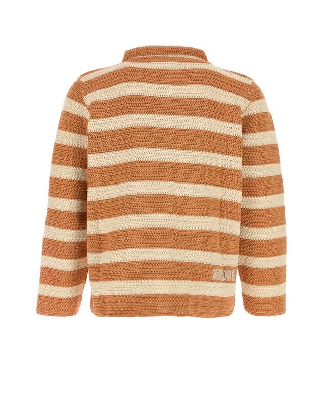보디 [해외직구] BODE SHERBET CROCHET 롱 슬리브 셔츠 MRS26KT009 CREAMORANGE B0442328313 착용컷