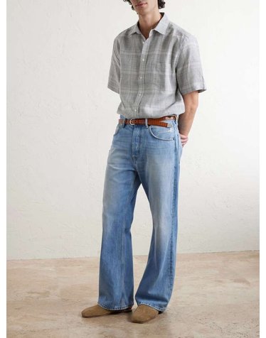 [해외직구] 26 F/W 포르투기스 플란넬 GEM 체크 린넨 셔츠 Gem Linen B0082005201