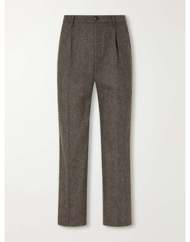 [해외직구] 포르투기스 플란넬 스트레이트레그 플리트 울 헤링본 트라우저 SINGLE PLEAT HERRINGBONE TROUSERS B0082289129