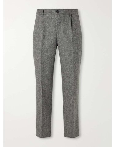 [해외직구] 포르투기스 플란넬 스트레이트레그 플리트 울 헤링본 트라우저 SINGLE PLEAT HERRINGBONE TROUSERS B0082304740