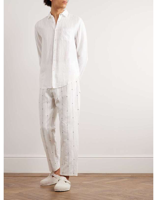 포르투기스 플란넬 [해외직구] 23 F/W 포르투기스 플란넬 린넨 셔츠 LINEN SHIRT B0080099704 착용컷