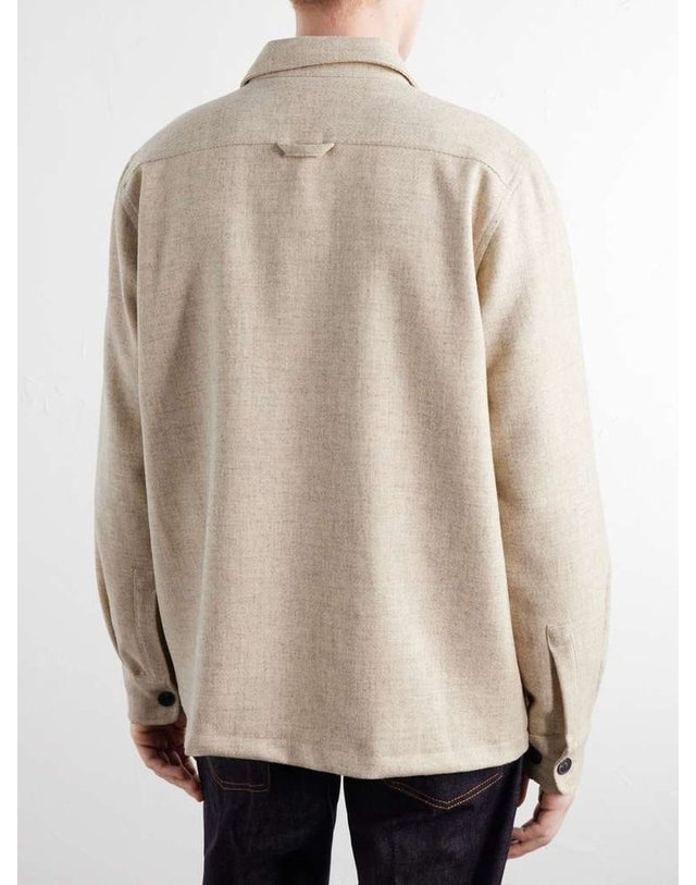포르투기스 플란넬 [해외직구] 포르투기스 플란넬 멜랑주 WOOLTWEED 오버셔츠 WOOL FIELD OVERSHIRT B0082365255 착용컷