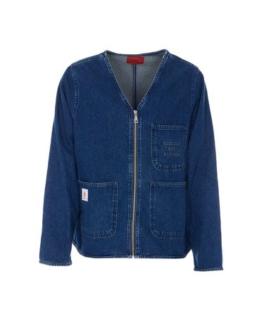 [해외직구] 26 S/S 비전 오브 슈퍼 로고 지퍼 데님 자켓 VS090JA/DENIM B0011974570