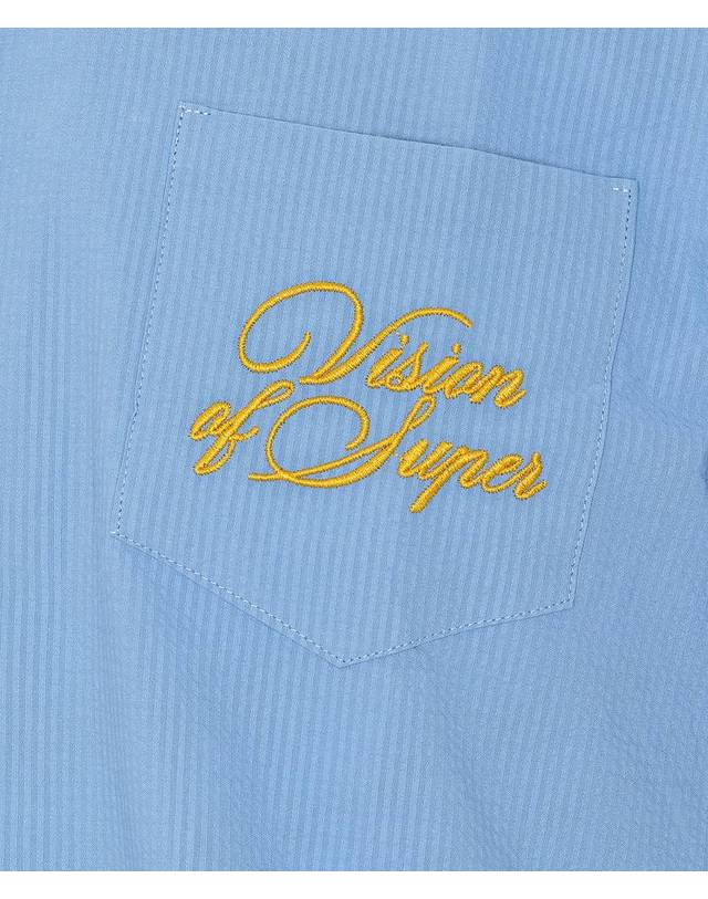 비젼슈퍼 [해외직구] 26 S/S 비전 오브 슈퍼 로고 볼링 셔츠 VS089CM/BLU B0011987723 착용컷