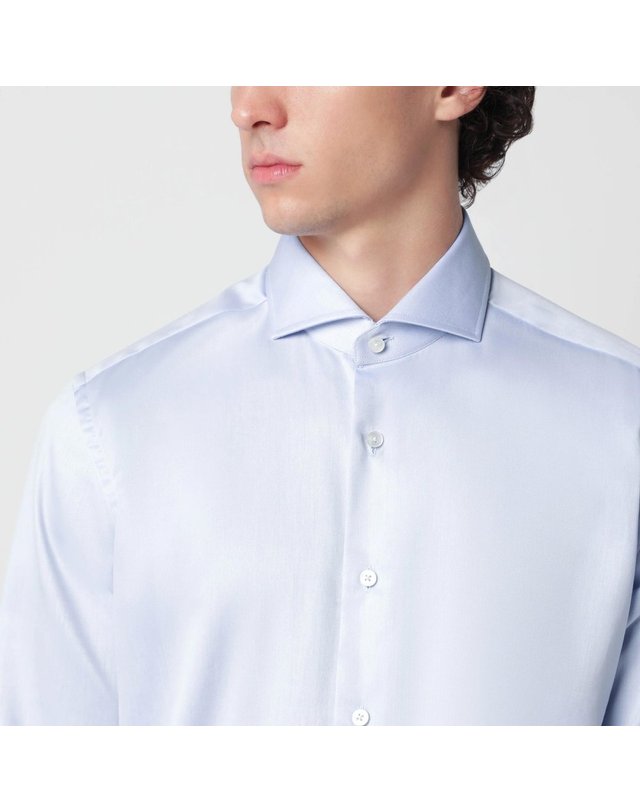 자쿠스 [해외직구] 26 F/W 샤커스 라이트 블루 트래블 코튼 셔츠 TAILOR 핏 WF520ML11805-003 B0052324665 착용컷