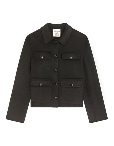 세미쿠처 [해외직구] 세미꾸뛰르 블랙 더블브레스티드 울 자켓 Y6WV01Y690 B0302429266