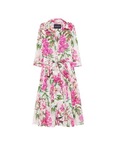[해외직구] 사만타 성 오드리 코튼 미디 드레스 AUDREYDRESSSHIRTLILACHEAVENWHITEWHITEPINK B0711981976