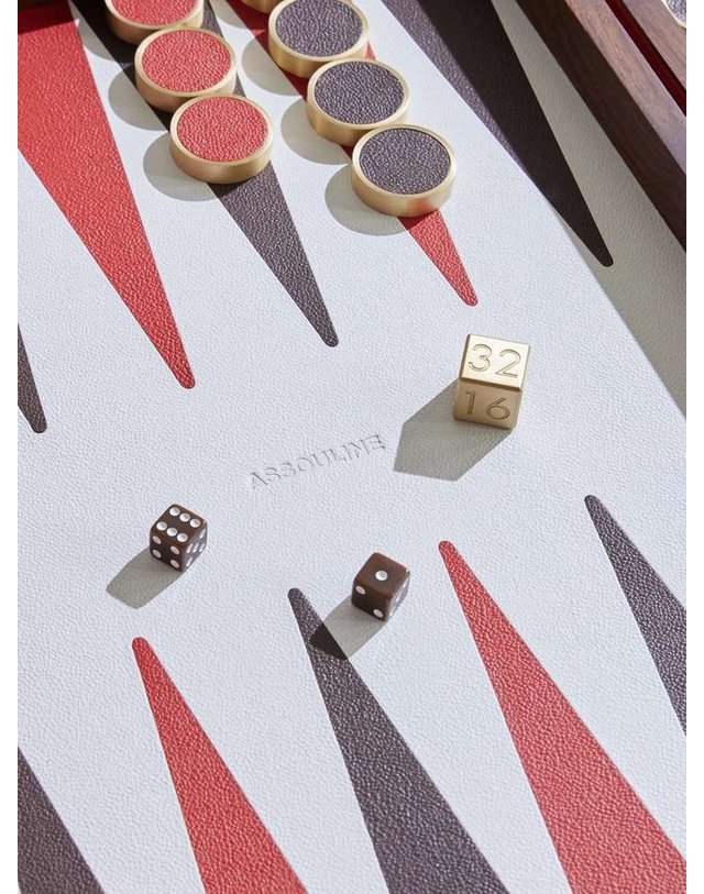 애술린 [해외직구] 애술린 페블 레더 브라스 & 우드 BACKGAMMON 셋 882664011352 B0082335925 착용컷