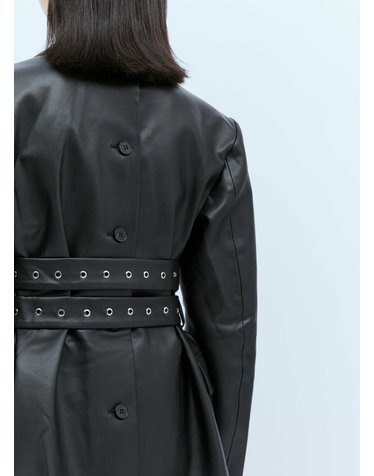 [해외직구] 23 F/W Rokh 트리플 벨트 페이크 레더 블레이저 R5CA140 VM 14BLACKLEATHER B0110819611
