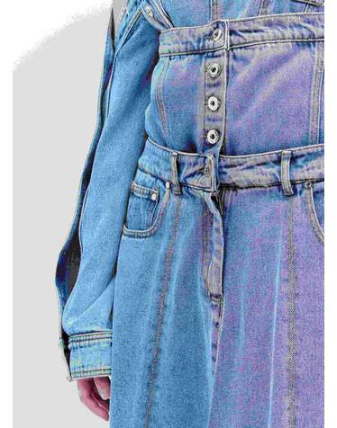[해외직구] 23 F/W Rokh EXTENDED 웨이스트밴드 데님 스커트 R2CA179 CT 06DENIM B0110819682