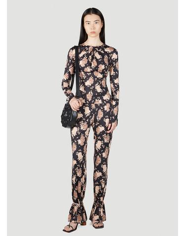 [해외직구] 23 S/S Rokh 플로랄 저지 탑 R0CA256 JP 11BLACKROSEPRINT B0110814611