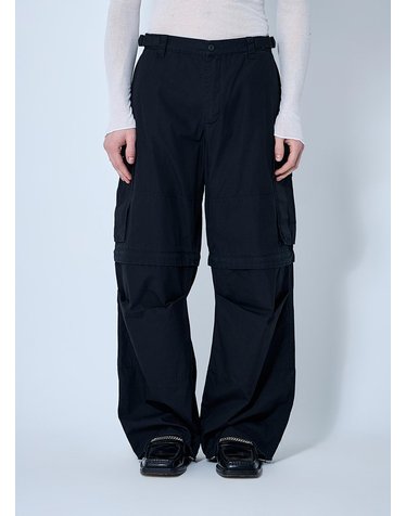 [해외직구] 25 S/S 032C INTERMISSION 카고 팬츠 S25-URW-1001-000 BLACK B0111583935