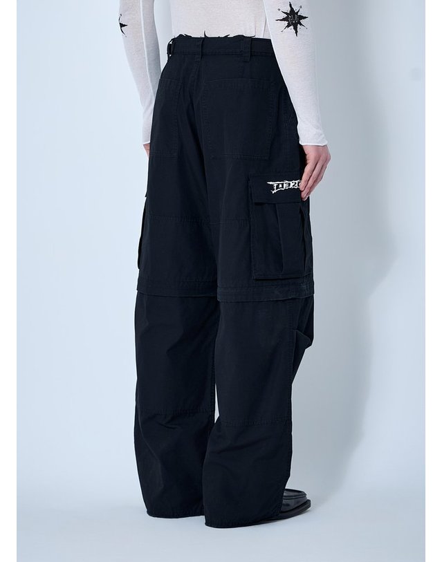 제로쓰리투씨 [해외직구] 25 S/S 032C INTERMISSION 카고 팬츠 S25-URW-1001-000 BLACK B0111583935 착용컷