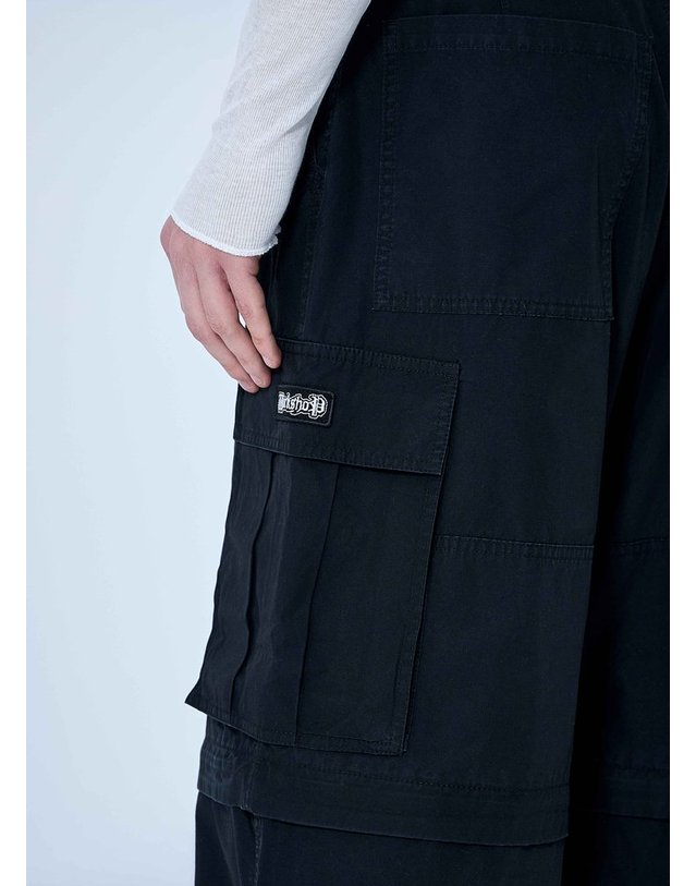 제로쓰리투씨 [해외직구] 25 S/S 032C INTERMISSION 카고 팬츠 S25-URW-1001-000 BLACK B0111583935 착용컷