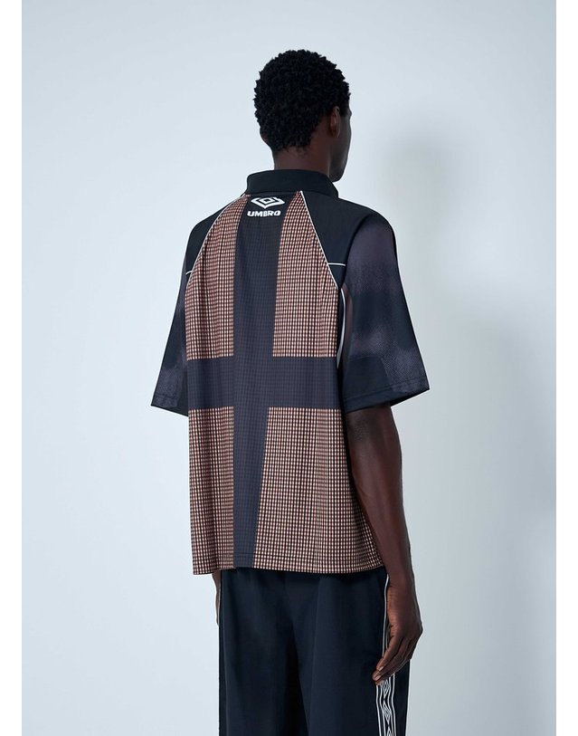 엄브로 [해외직구] 25 F/W 엄브로 CULT UNITY 체크 폴로 셔츠 UBMW0401FA250 BEG0024 B0111837101 착용컷