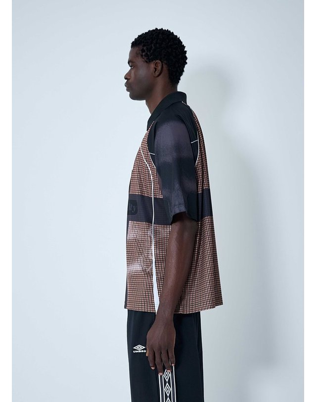 엄브로 [해외직구] 25 F/W 엄브로 CULT UNITY 체크 폴로 셔츠 UBMW0401FA250 BEG0024 B0111837101 착용컷