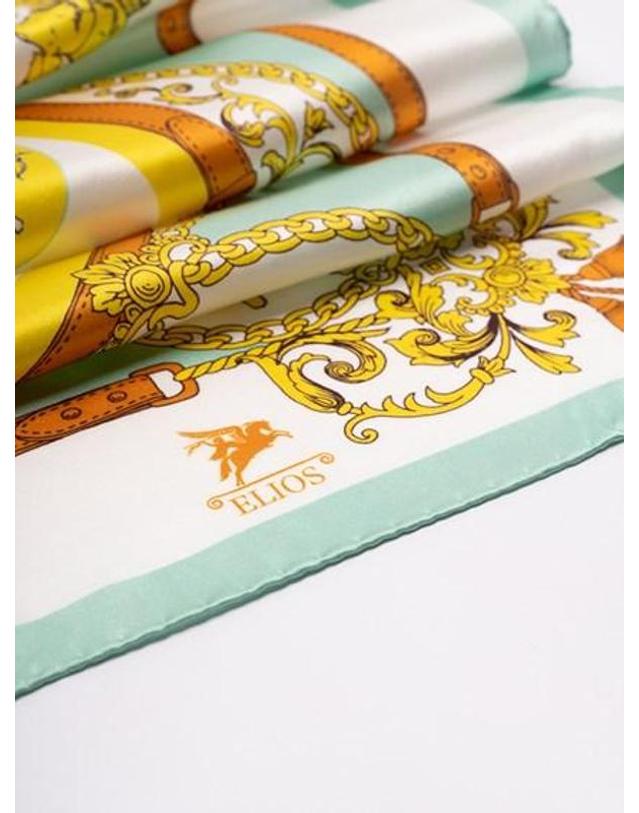 엘리오스 [해외직구] 엘리오스 실크 스카프 WITH 조디악 SIGN FOULARD GEMELLI B0171394806 착용컷