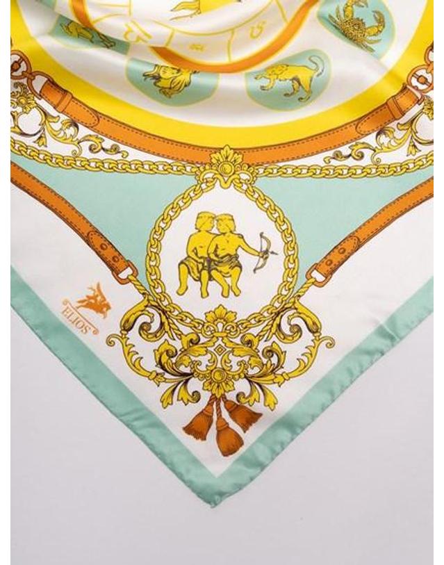 엘리오스 [해외직구] 엘리오스 실크 스카프 WITH 조디악 SIGN FOULARD GEMELLI B0171394806 착용컷