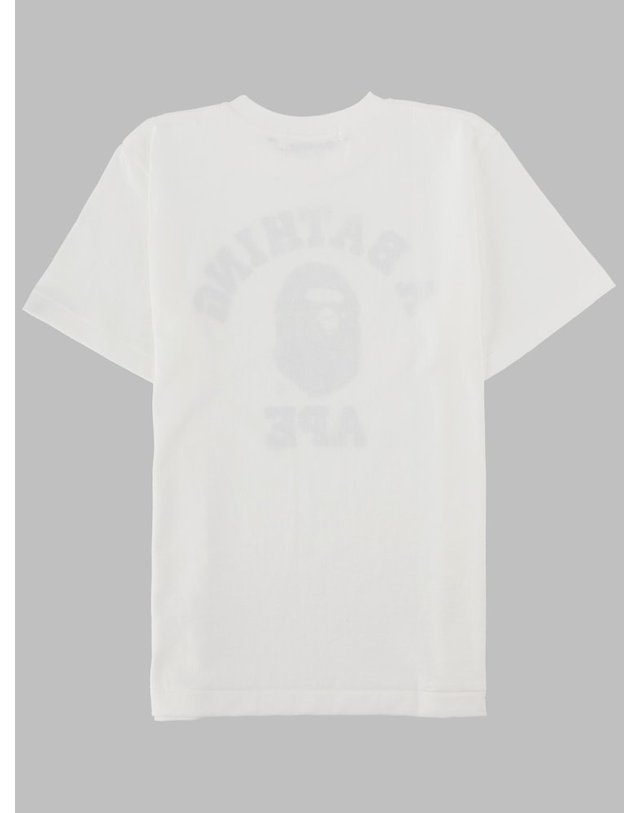 베이프 [해외직구] 26 S/S 베이프 티셔츠 콘 로고 E STAMPA MIMETICA (KIDS 상품) 001TEM306031K_WHXGR B0042185135 착용컷
