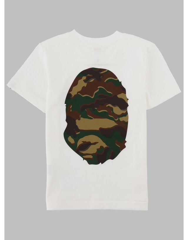 베이프 [해외직구] 26 S/S 베이프 티셔츠 콘 로고 빅 APE E STAMPA MIMETICA (KIDS 상품) 001TEM303054K_WHXGR B0042185136 착용컷