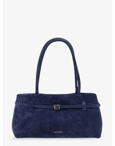 [해외직구] 마누 아뜰리에 르 CAMBON 이스트 웨스트 스웨이드 숄더 백 2026208DARK NAVY B0652260709