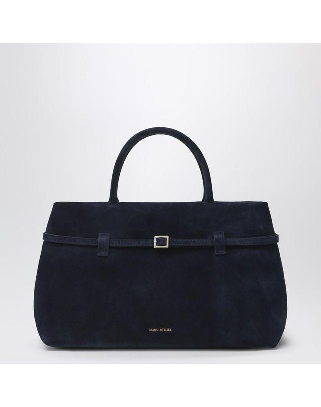마누 아틀리에 [해외직구] 26 S/S 마누 아뜰리에 르 CAMBON 35 다크 블루 스웨이드 백 2025245SUE-DN B0051907438 착용컷