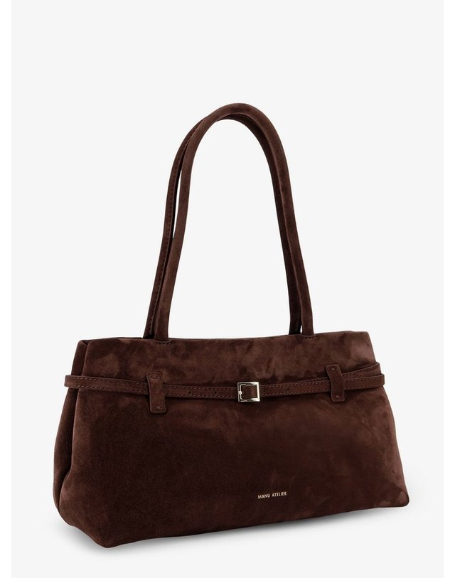 마누 아틀리에 [해외직구] 마누 아뜰리에 르 CAMBON 이스트 웨스트 스웨이드 숄더 백 2025262DEEP BROWN B0652241283 착용컷
