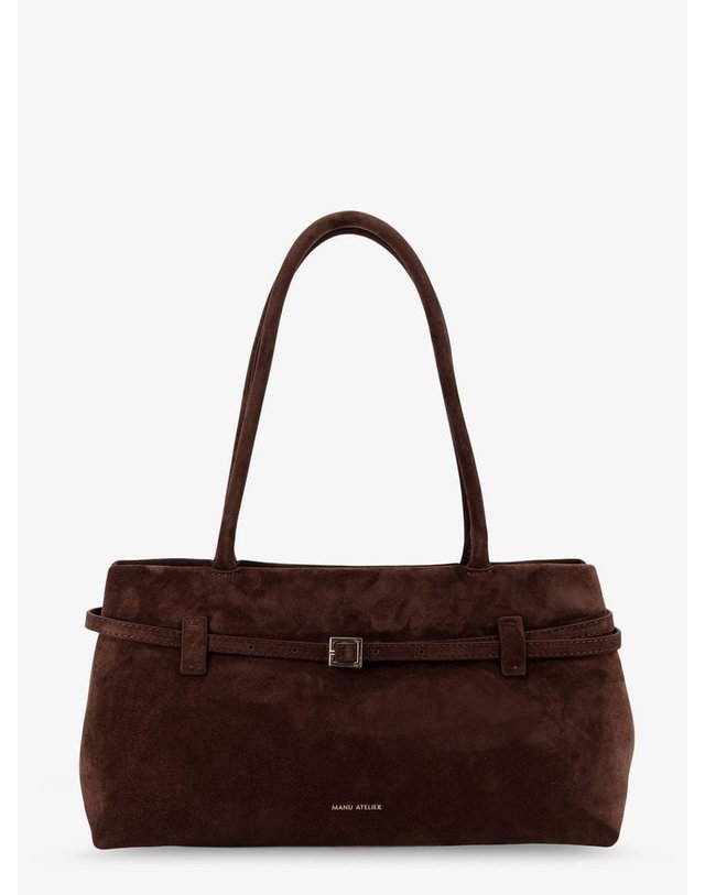 마누 아틀리에 [해외직구] 마누 아뜰리에 르 CAMBON 이스트 웨스트 스웨이드 숄더 백 2025262DEEP BROWN B0652241283 착용컷