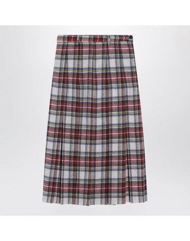 [해외직구] 26 F/W MM6 메종 마르지엘라 롱 플리트 울블렌드 스커트 WITH 체크 패턴 S62ME0039M36086-001F B0052315014
