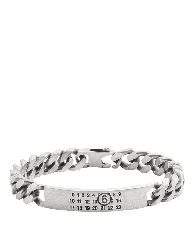 엠엠식스 메종 마르지엘라 [해외직구] 26 F/W MM6 메종 마르지엘라 NUMERIC 체인 팔찌 SM6UY0049/SV0235954 B0012180802 착용컷