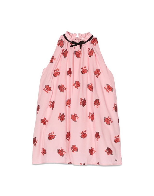 소니아 리키엘 [해외직구] 23 S/S 소니아 라키엘 KISSES PINAFORE 드레스 (KIDS 상품) A12013K_45T B0040298429 착용컷