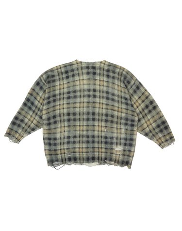 [해외직구] 26 F/W 알13 가디건 인 라나 A QUADRI VERDE R13WY198Y323B/BLP B0742176822