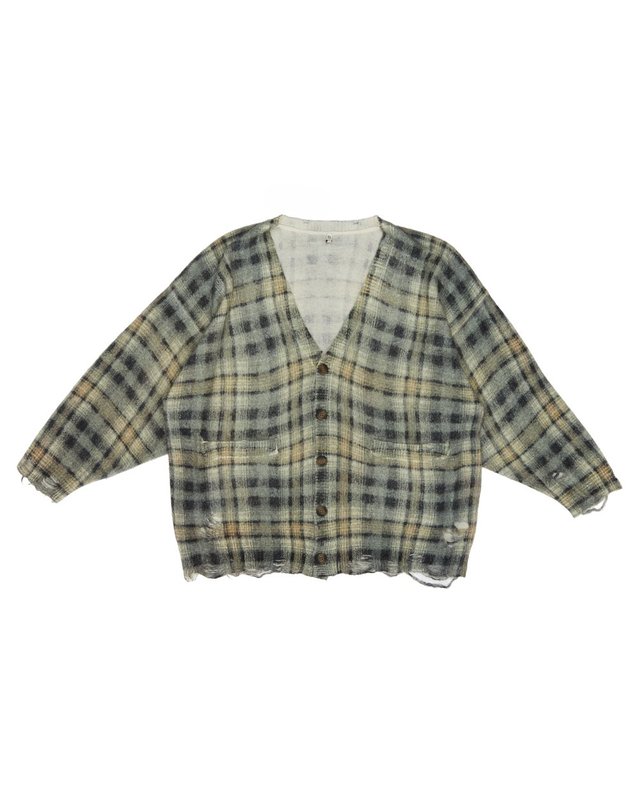 알13 [해외직구] 26 F/W 알13 가디건 인 라나 A QUADRI VERDE R13WY198Y323B/BLP B0742176822 착용컷