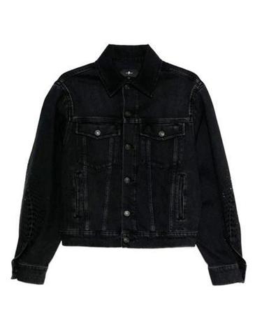 [해외직구] 세븐진 7 FOR ALL MANKIND 트위스트 자켓 썬더 스톰블루 WITH 크리스탈 자켓 7UX80C31 BLACK B0171787855