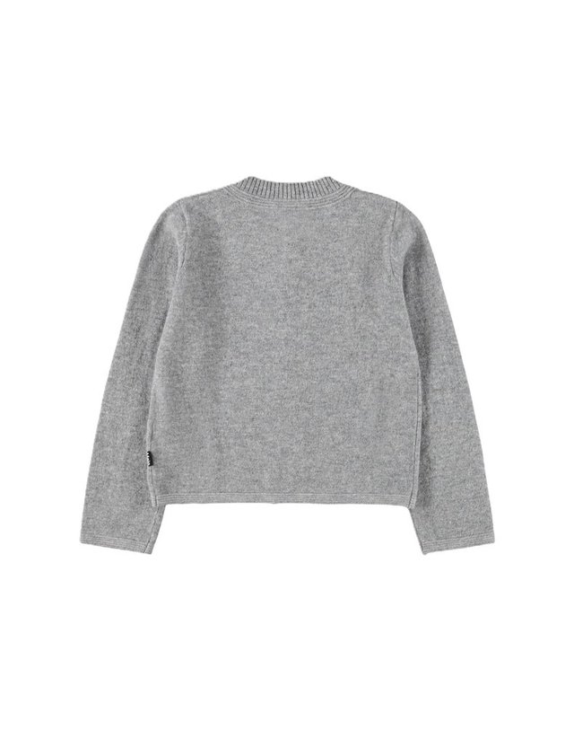 몰로 [해외직구] 몰로 그레이 울 가디건 (KIDS 상품) 4W26K3011046 B0302305059 착용컷