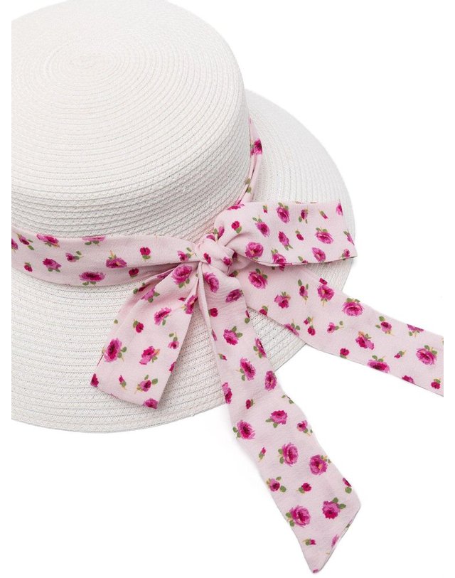 시모네따 [해외직구] 시모네타 화이트 코튼 캡 (KIDS 상품) SU0A77Z1979101RS B0301393053 착용컷