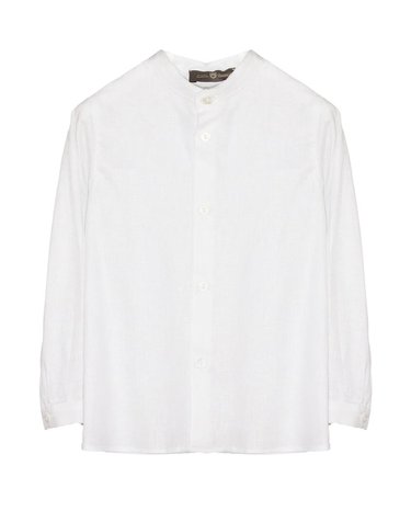 [해외직구] 리틀베어 화이트 코튼 & 린넨 셔츠 (KIDS 상품) 3250BIANCO B0302035486
