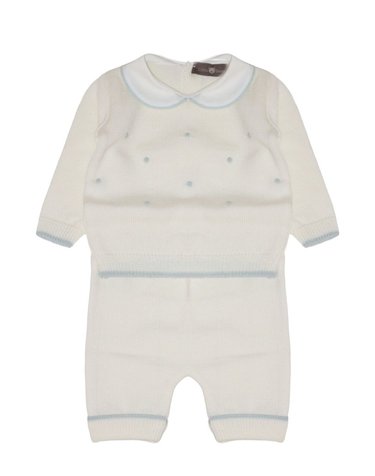 [해외직구] 리틀베어 투피스 NEWBORN OUTFIT MADE 오브 퓨어 버진 울 (KIDS 상품) 4109LATTECIELO B0302263207