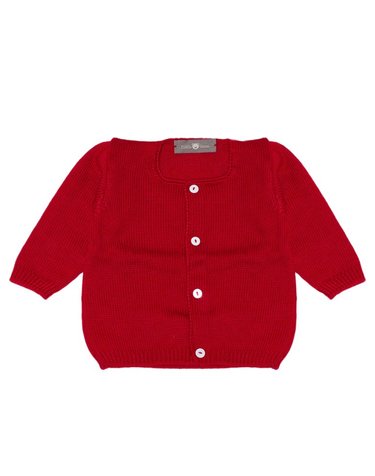 [해외직구] 리틀베어 레드 NEWBORN 가디건 MADE 오브 퓨어 버진 울 (KIDS 상품) 4003ROSSO B0302263225