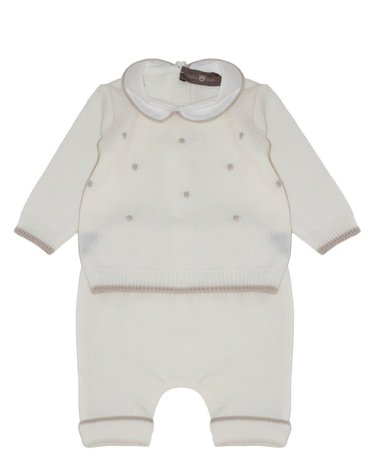 [해외직구] 리틀베어 투피스 NEWBORN OUTFIT MADE 오브 퓨어 버진 울 (KIDS 상품) 4109LATTEBURRO B0302263206