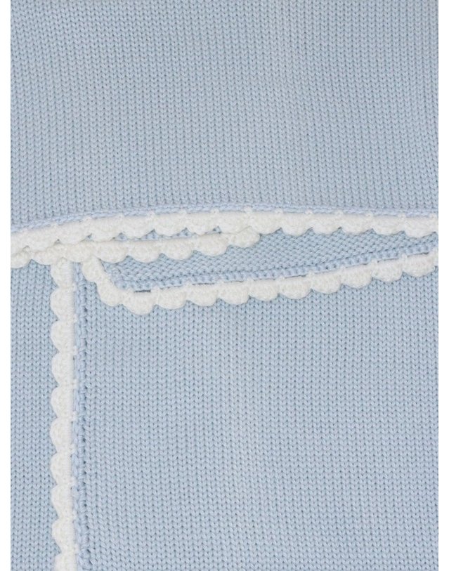 리틀베어 [해외직구] 리틀베어 스카이블루 NEWBORN 블랭킷 퓨어 버진 울 (KIDS 상품) 4000CIELOLATTE B0302263199 착용컷
