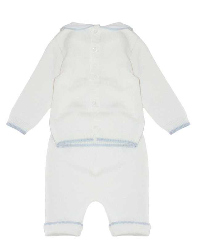 리틀베어 [해외직구] 리틀베어 투피스 NEWBORN OUTFIT MADE 오브 퓨어 버진 울 (KIDS 상품) 4109LATTECIELO B0302263207 착용컷